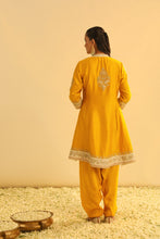 Load image into Gallery viewer, Amani - Mustard A-line  Kurta with Salwar &amp; Dupatta
