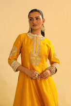 Load image into Gallery viewer, Amani - Mustard A-line  Kurta with Salwar &amp; Dupatta
