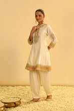 Load image into Gallery viewer, Amani - Daisy Ivory A-line Kurta with Salwar &amp; Dupatta
