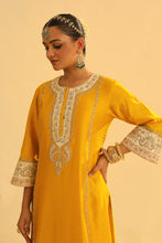 Load image into Gallery viewer, Asmira - Mustard Long Kurta with Palazzo &amp; Dupatta
