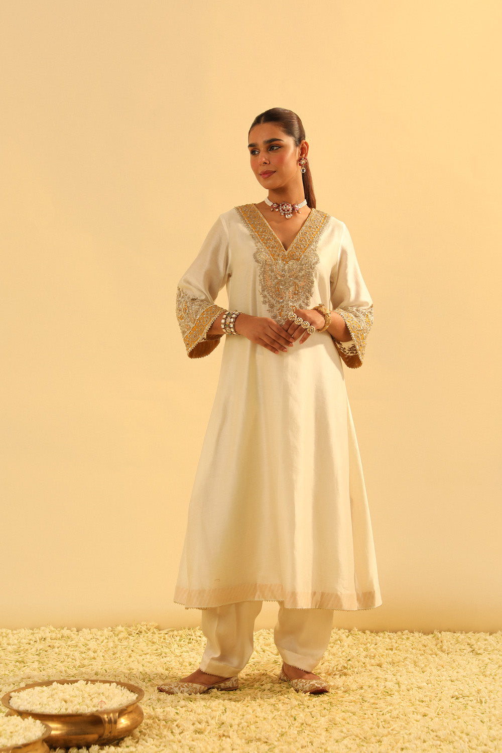 Shazana - Long A-line Chauga with Salwar