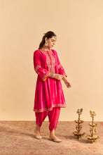 Load image into Gallery viewer, Amal - Hotpink A-line Kurta with Dhoti
