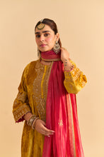 Load image into Gallery viewer, Amal - Mustard A-line Kurta with Dhoti
