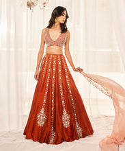 Load image into Gallery viewer, BURNT ORANGE LEHENGA SET
