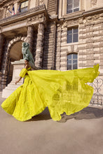 Load image into Gallery viewer, Neon Yellow Sequin Lehenga Set
