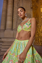 Load image into Gallery viewer, Neon Multi-Coloured Sequin Lehenga Set
