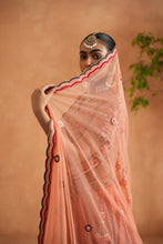 Load image into Gallery viewer, Coral embroidery blouse, Brocade lehnaga and dupatta
