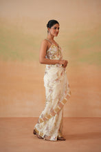 Load image into Gallery viewer, Lime yellow blouse, peticoat, running saree
