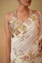 Load image into Gallery viewer, Lime yellow blouse, peticoat, running saree
