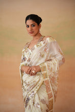 Load image into Gallery viewer, Lime yellow blouse, peticoat, running saree
