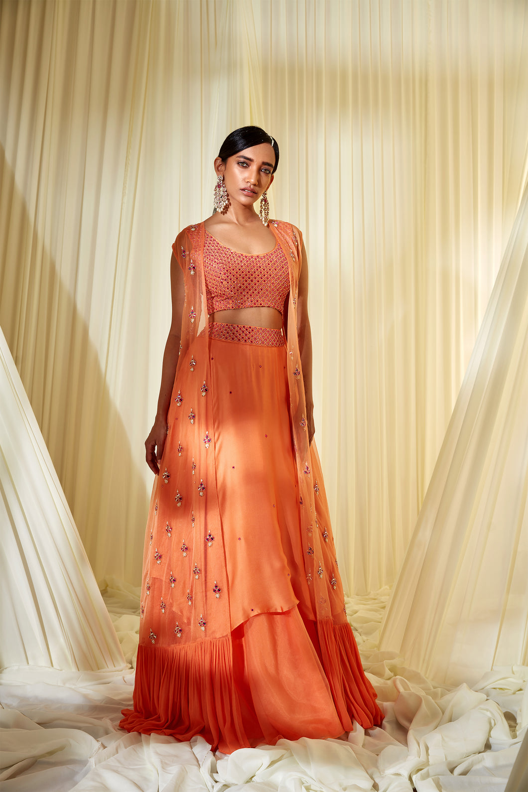 ORANGE LEHENGA SET