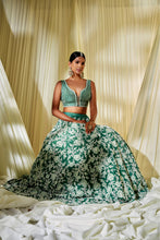 Load image into Gallery viewer, TEAL GREEN LEHENGA SET
