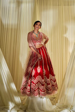 Load image into Gallery viewer, RED LEHENGA SET
