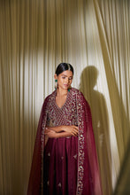 Load image into Gallery viewer, WINE ANARKALI SET
