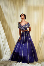 Load image into Gallery viewer, INK BLUE LEHENGA SET
