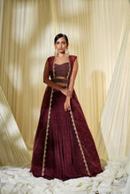 Load image into Gallery viewer, WINE LEHENGA SET
