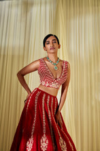 Load image into Gallery viewer, RED LEHENGA SET
