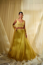 Load image into Gallery viewer, LIME GREEN LEHENGA SET
