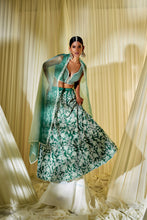 Load image into Gallery viewer, TEAL GREEN LEHENGA SET
