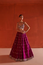 Load image into Gallery viewer, Crimson Raw Silk Lehenga Set
