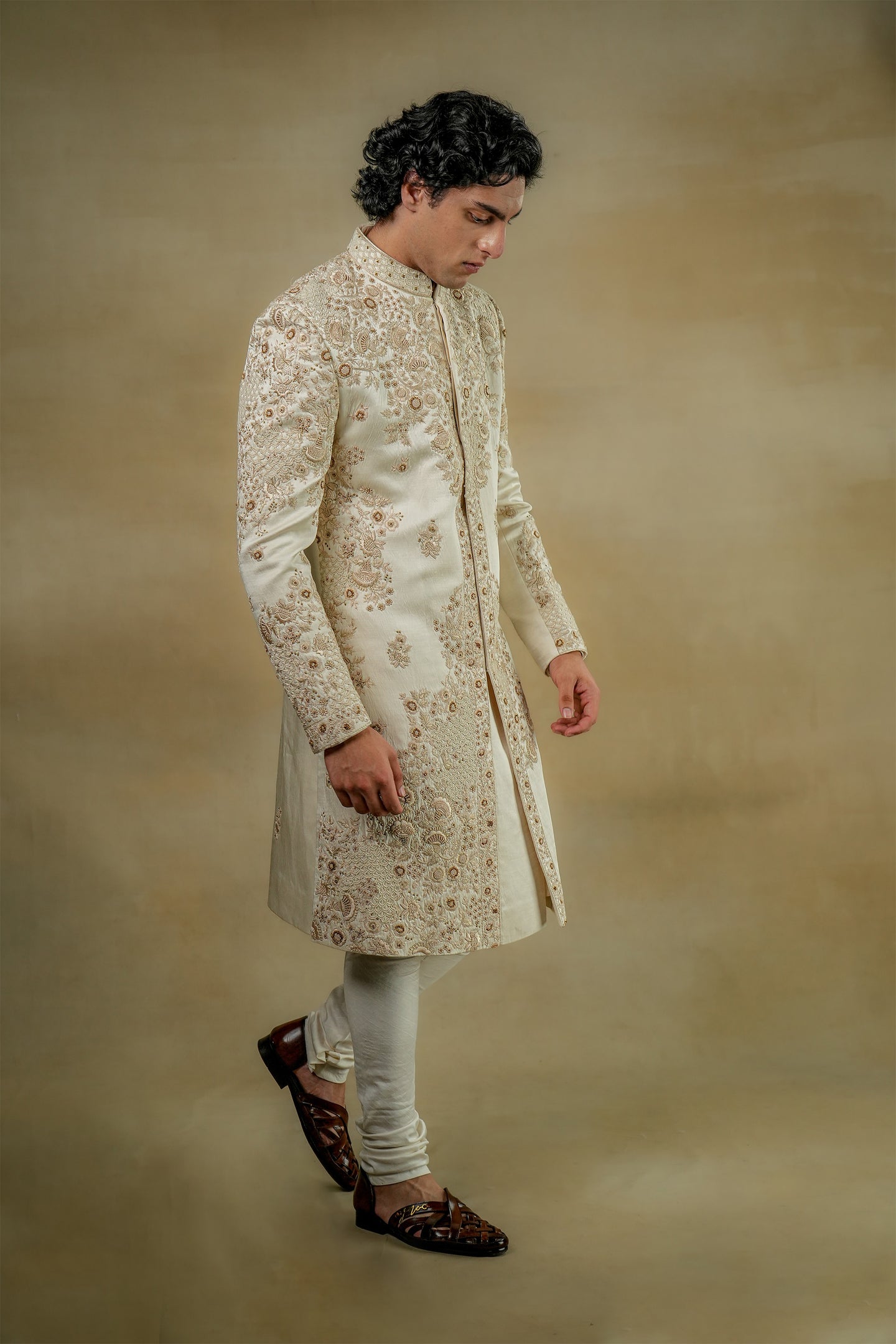 Butter Cream Sherwani