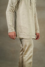 Load image into Gallery viewer, Sand grey short kurta set
