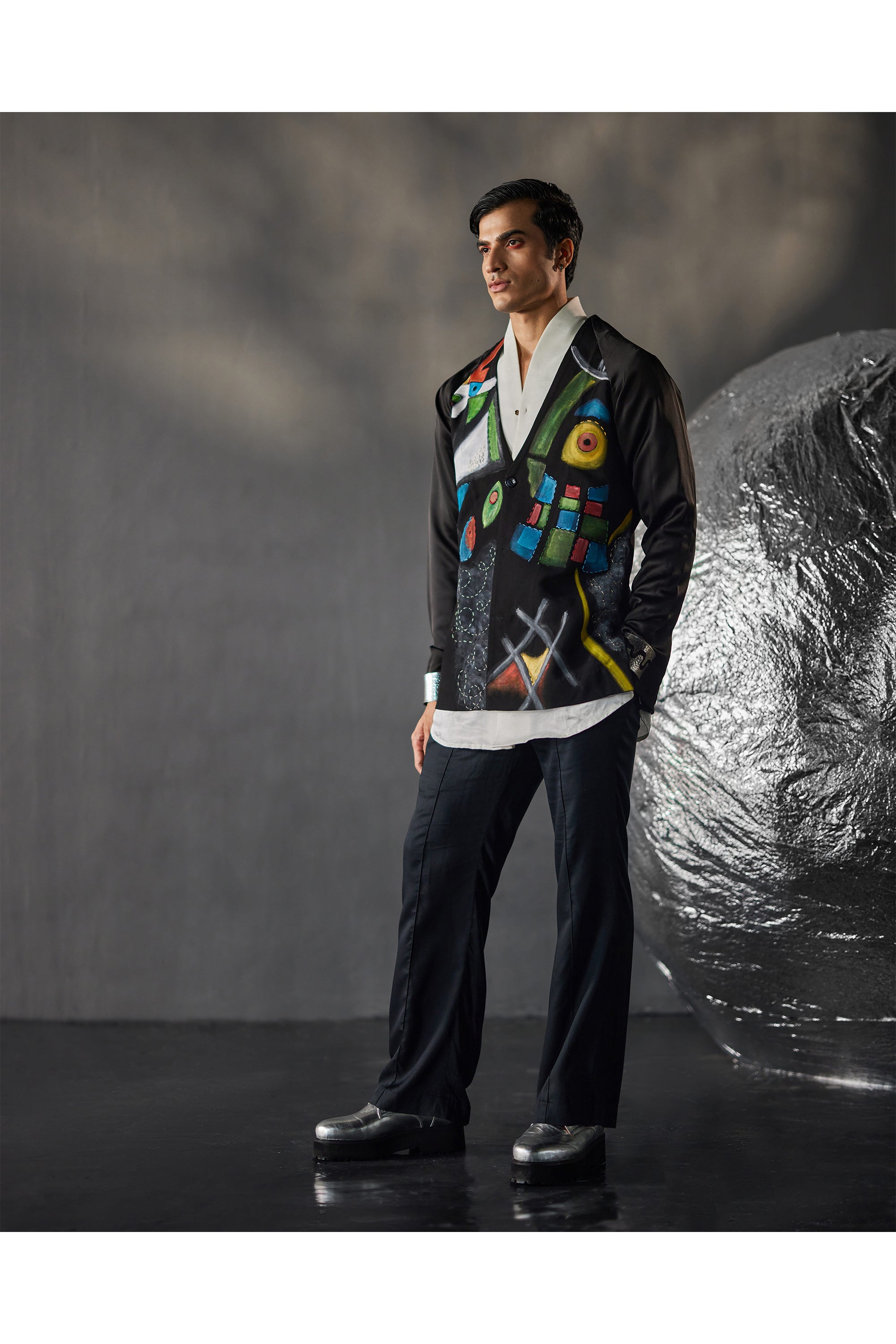 Hand-panted vntage jean jacket by La Pmbêche | Vntage jeans