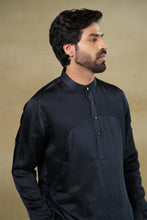 Load image into Gallery viewer, Midnight rose short kurta set
