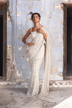 Load image into Gallery viewer, BEIGE SHIMMER GEORGETTE SAREE
