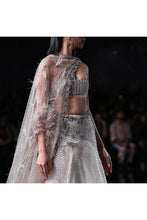 Load image into Gallery viewer, Dusty Copper Crystallised Tulle lehenga set
