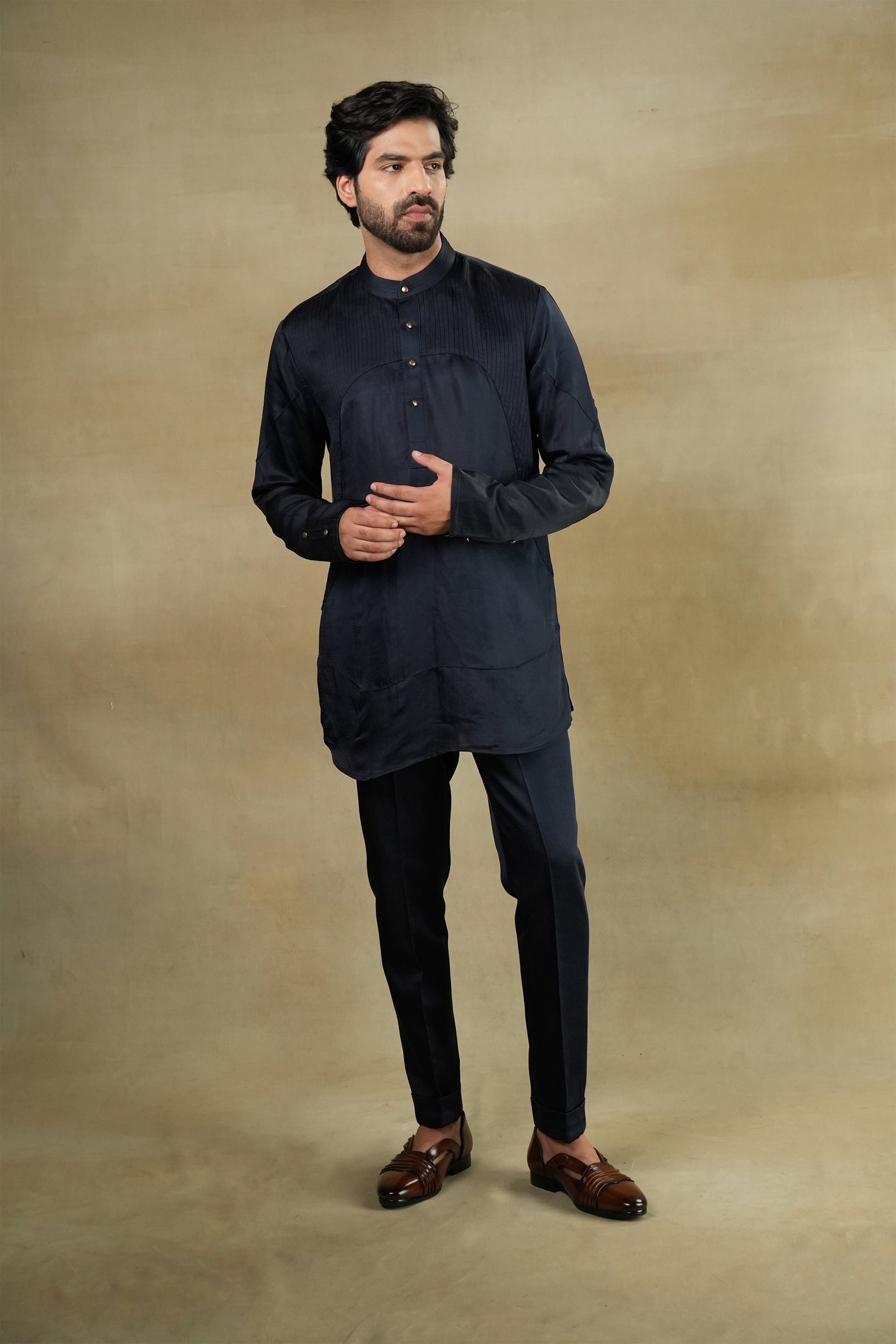 Midnight rose short kurta set