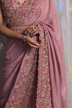 Load image into Gallery viewer, ROSE 3D WORK SAREE WITH BELT
