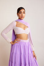 Load image into Gallery viewer, Lilac pearl Full Sleeve Blouse Sharara set
