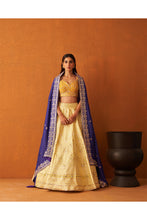 Load image into Gallery viewer, Yellow Raw Silk Lehenga Set
