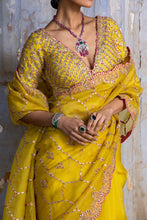 Load image into Gallery viewer, YELLOW ORGANZA SAREE
