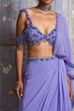 Load image into Gallery viewer, LILAC DRAPE SAREE
