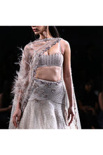 Load image into Gallery viewer, Dusty Copper Crystallised Tulle lehenga set
