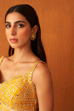 Load image into Gallery viewer, Yellow Raw Silk Lehenga Set
