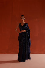 Load image into Gallery viewer, Midnight Blue Georgette Saree
