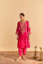 Load image into Gallery viewer, Eira - Hotpink A-line Kurta with Dhoti
