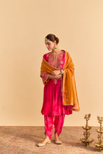 Load image into Gallery viewer, Eira - Hotpink A-line Kurta with Dhoti
