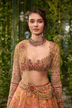 Load image into Gallery viewer, Pushp Raga- the Pearls Trail lehenga

