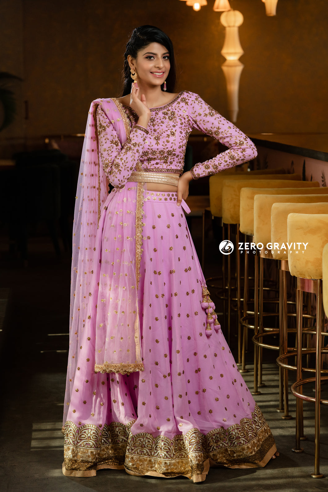 Lavender Sharmily Lehenga Set