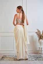 Load image into Gallery viewer, MIRROR WORK BLOUSE WITH DHOTI PANTS
