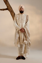 Load image into Gallery viewer, Butter Cream Sherwani Set
