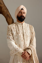 Load image into Gallery viewer, Butter Cream Sherwani Set
