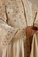 Load image into Gallery viewer, Butter Cream Sherwani Set
