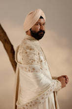 Load image into Gallery viewer, Butter Cream Sherwani Set
