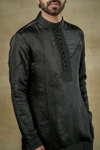 Load image into Gallery viewer, Black short kurta set
