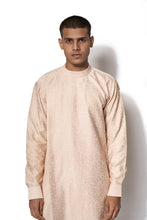 Load image into Gallery viewer, Peach Asymmetrical Embroidered Kurta Set
